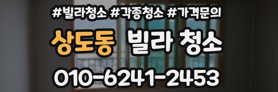 상도동 빌라 청소