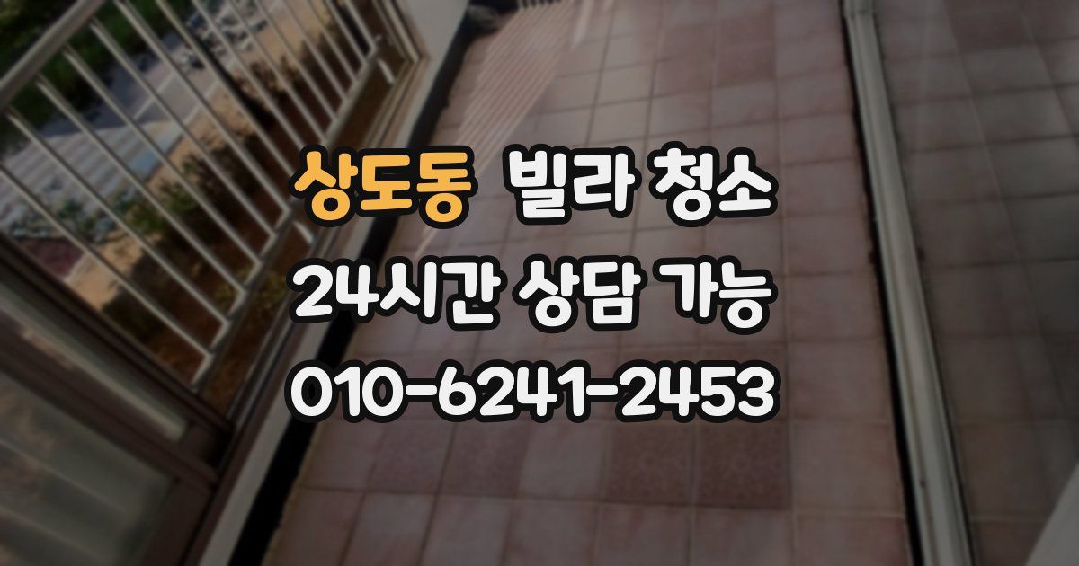 상도동 빌라 청소