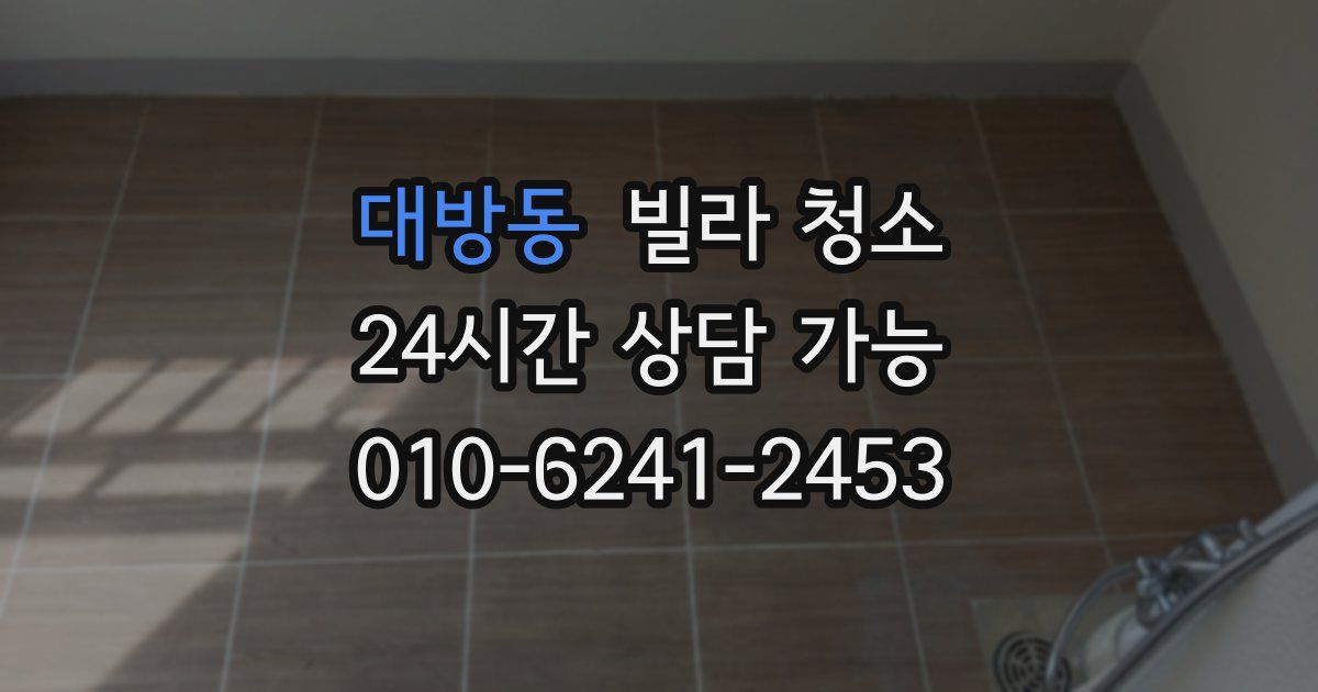 대방동 빌라 청소