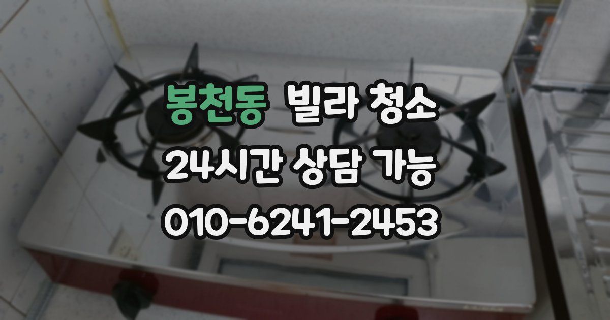 봉천동 빌라 청소