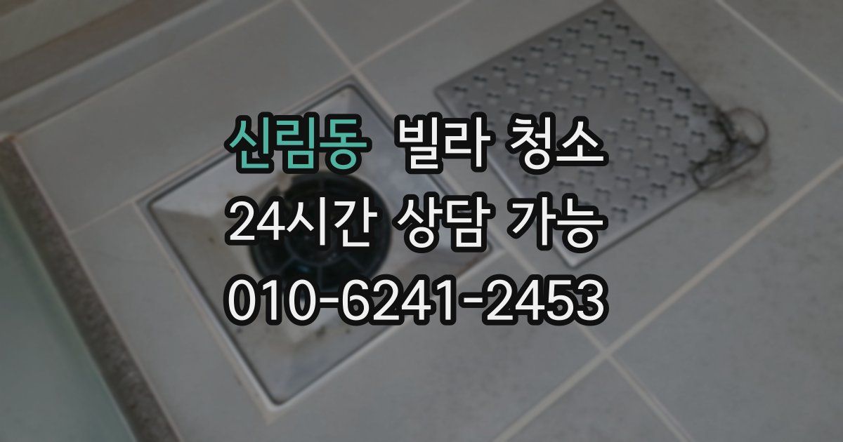 신림동 빌라 청소