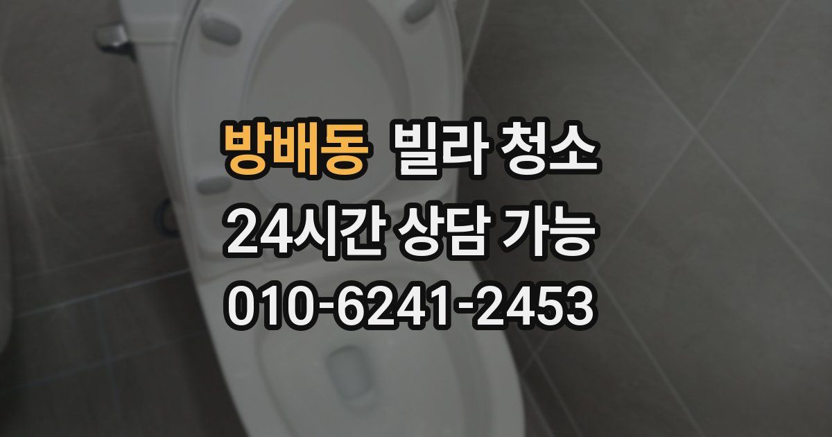 방배동 빌라 청소