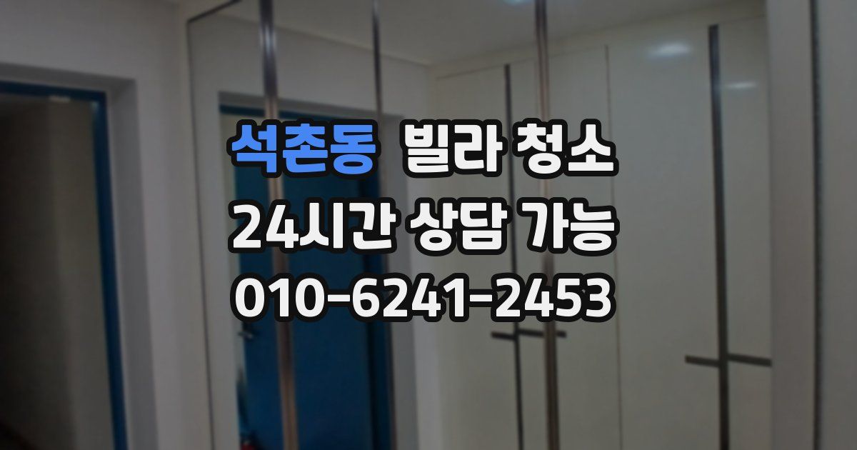 석촌동 빌라 청소