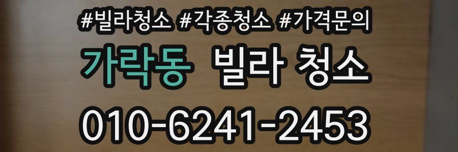 가락동 빌라 청소