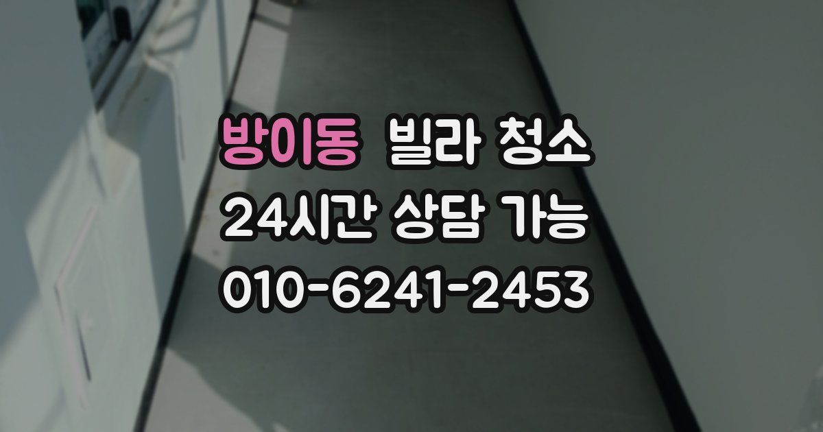 방이동 빌라 청소