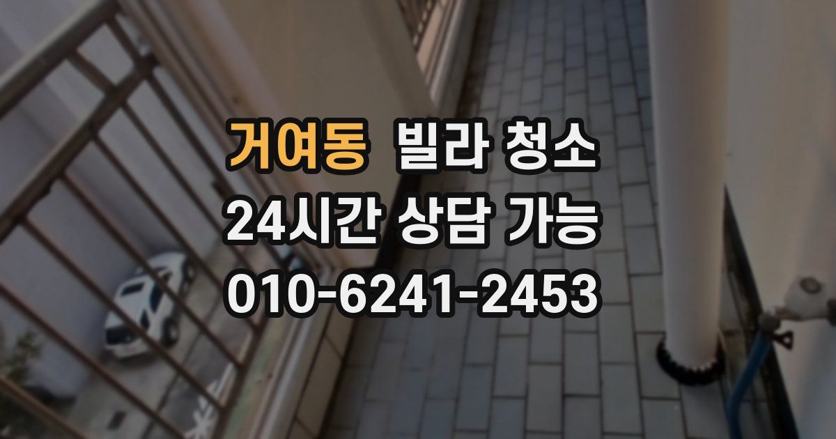 거여동 빌라 청소