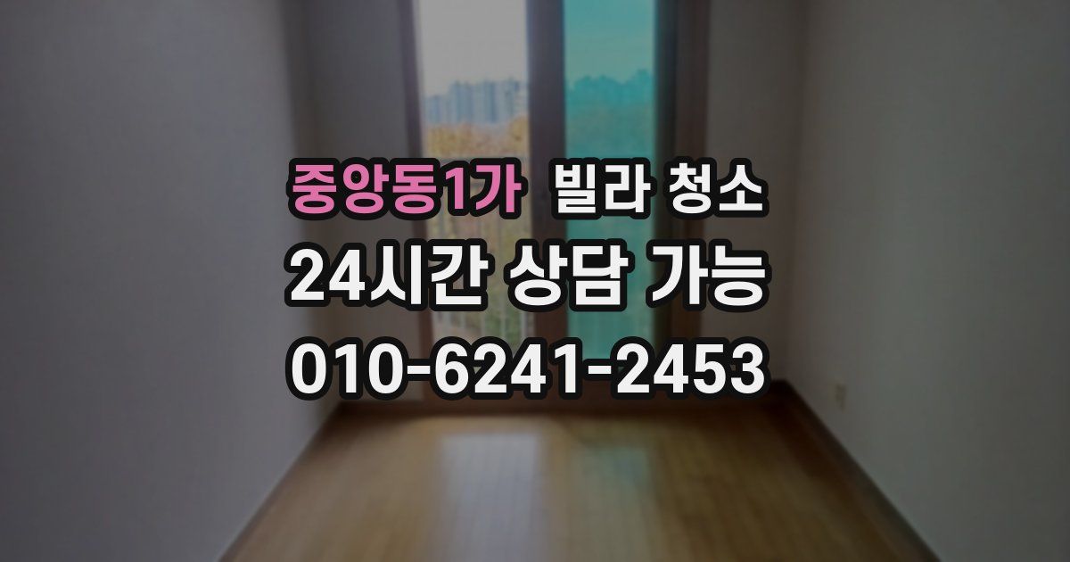 중앙동1가 빌라 청소