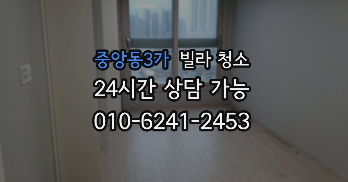 중앙동3가 빌라 청소