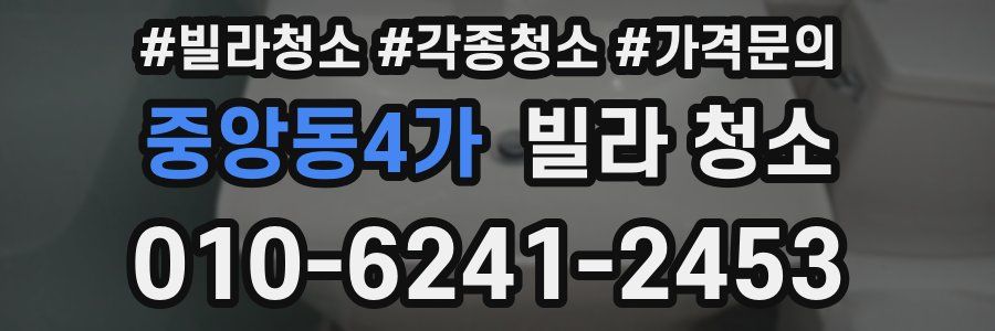 중앙동4가 빌라 청소