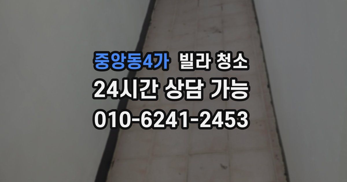 중앙동4가 빌라 청소