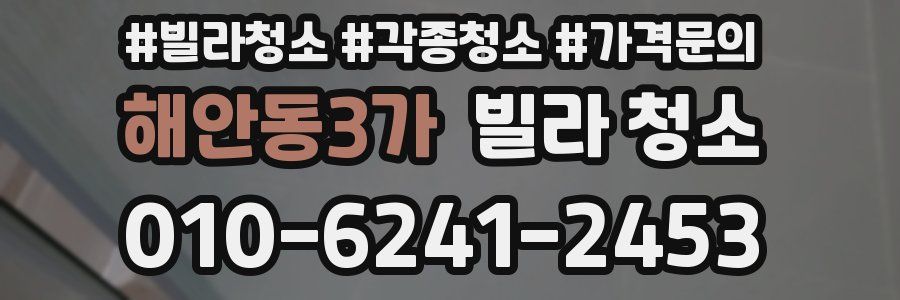 해안동3가 빌라 청소