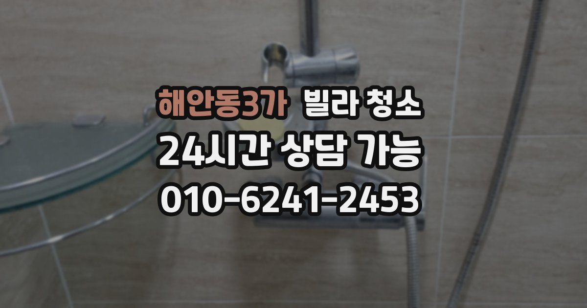 해안동3가 빌라 청소