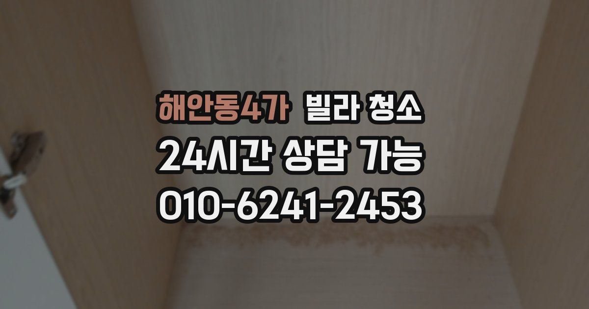 해안동4가 빌라 청소