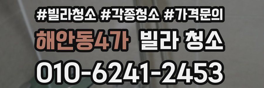 해안동4가 빌라 청소