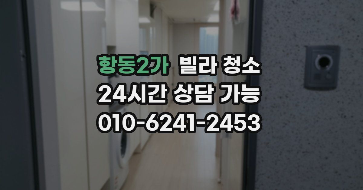 항동2가 빌라 청소