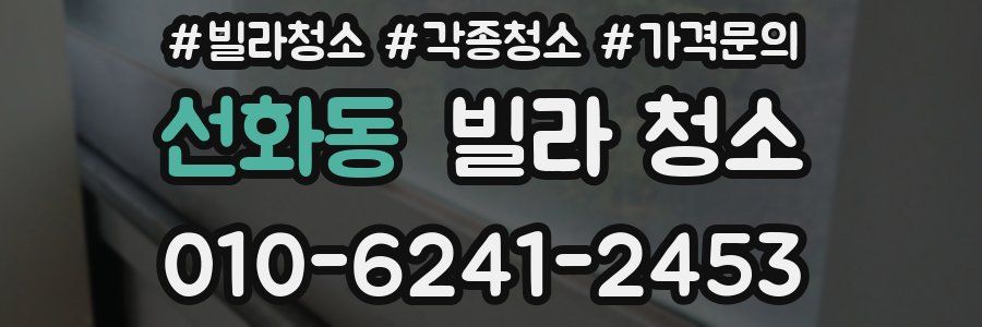 선화동 빌라 청소