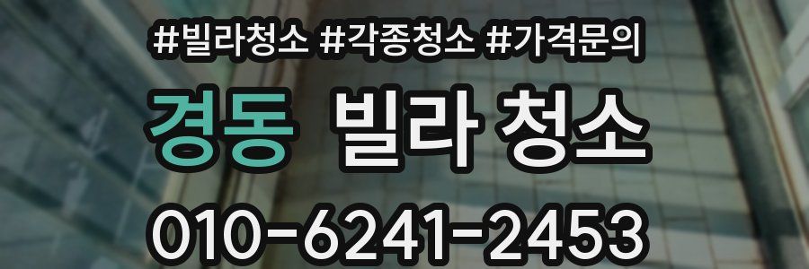 경동 빌라 청소