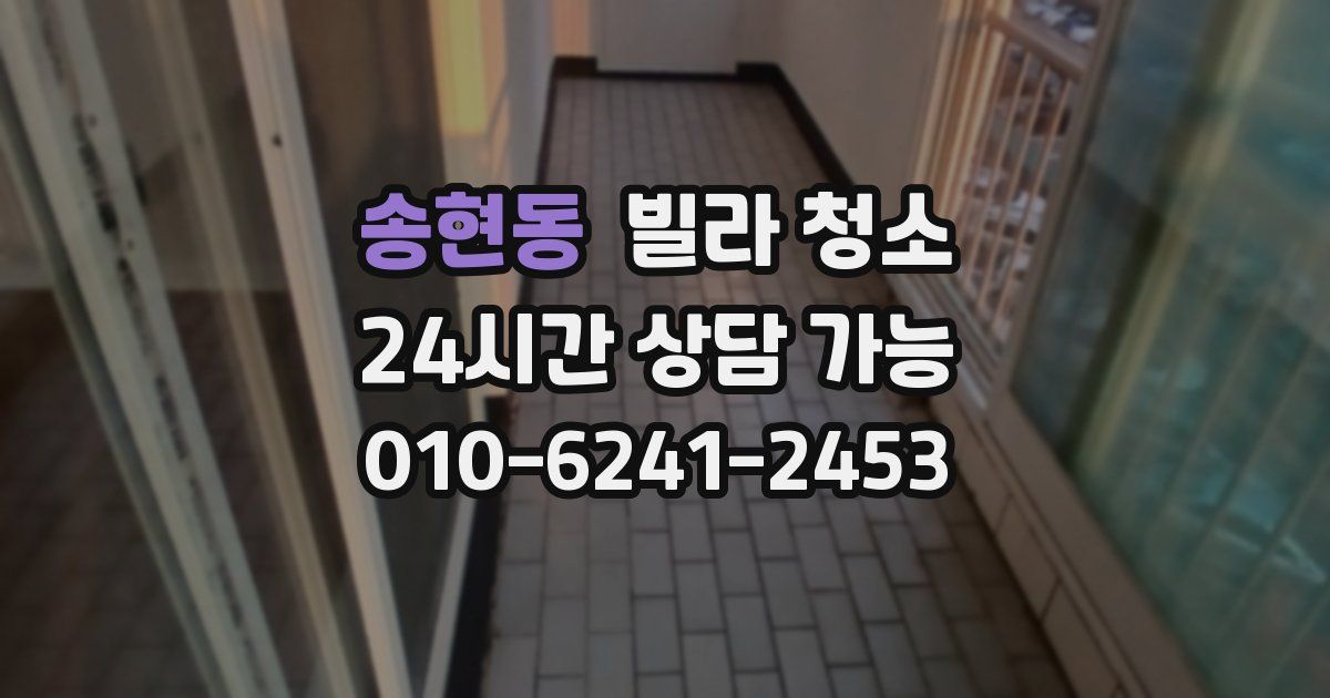 송현동 빌라 청소