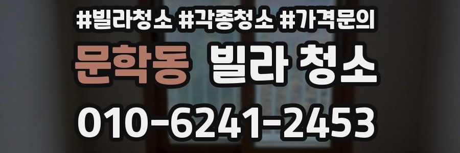 문학동 빌라 청소