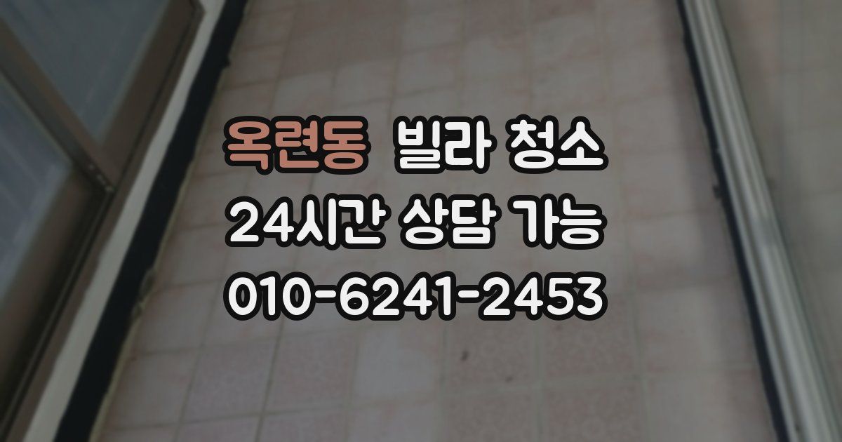 옥련동 빌라 청소