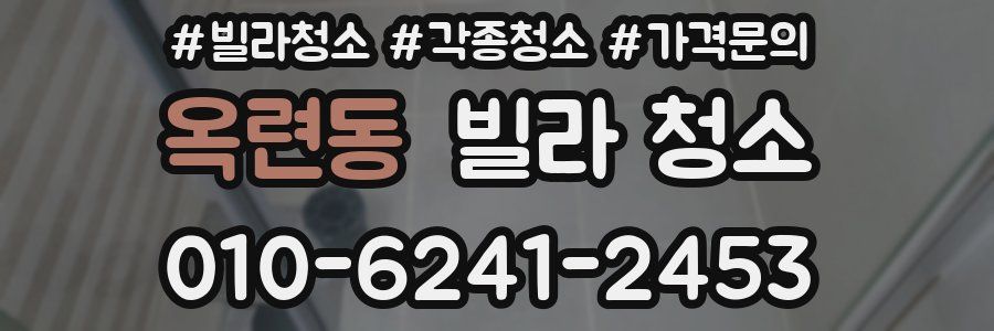 옥련동 빌라 청소