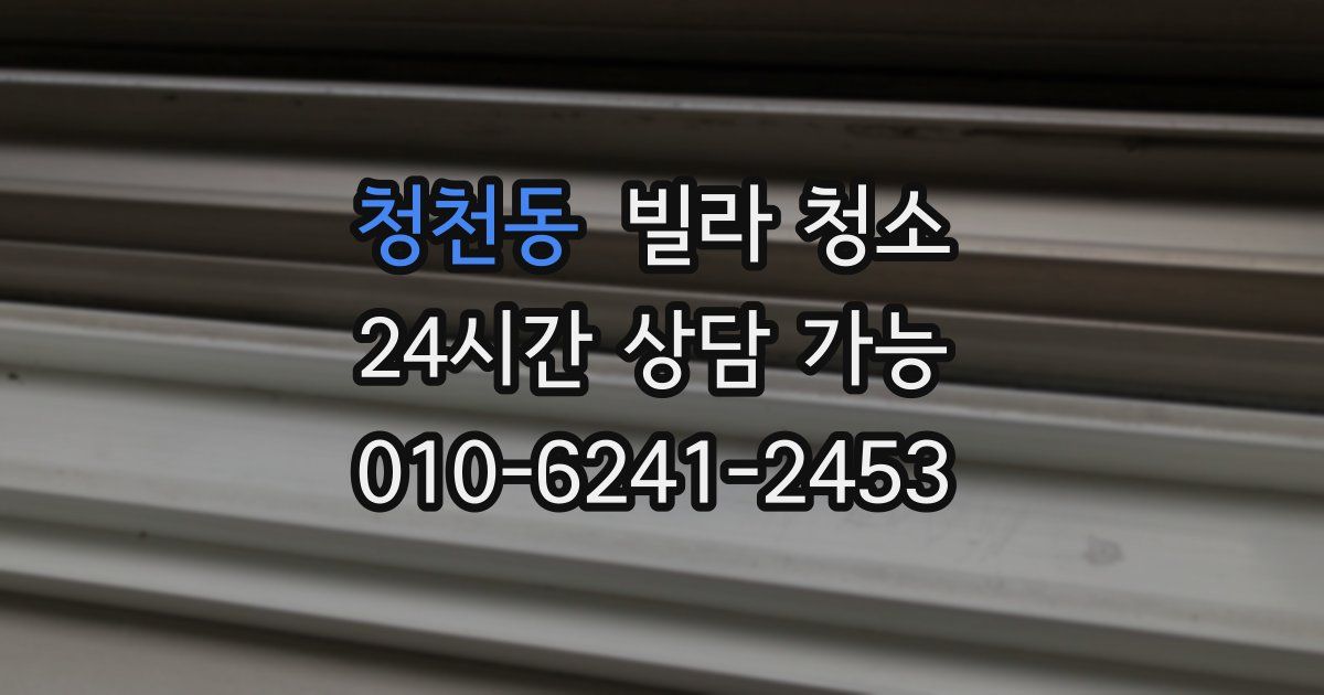 청천동 빌라 청소