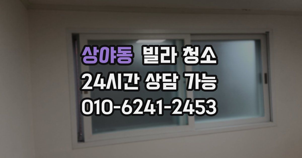 상야동 빌라 청소