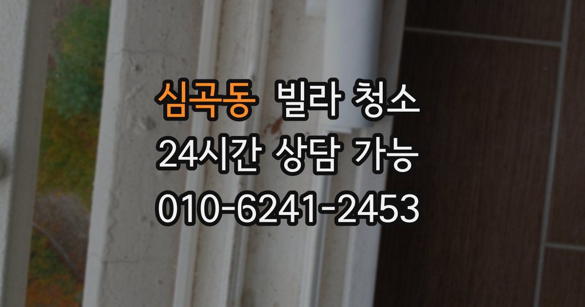 심곡동 빌라 청소