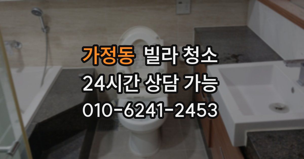 가정동 빌라 청소