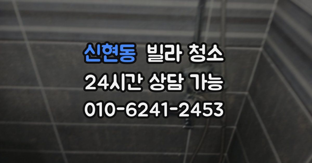 신현동 빌라 청소