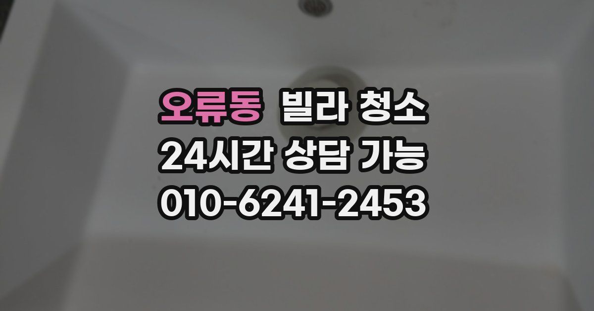 오류동 빌라 청소