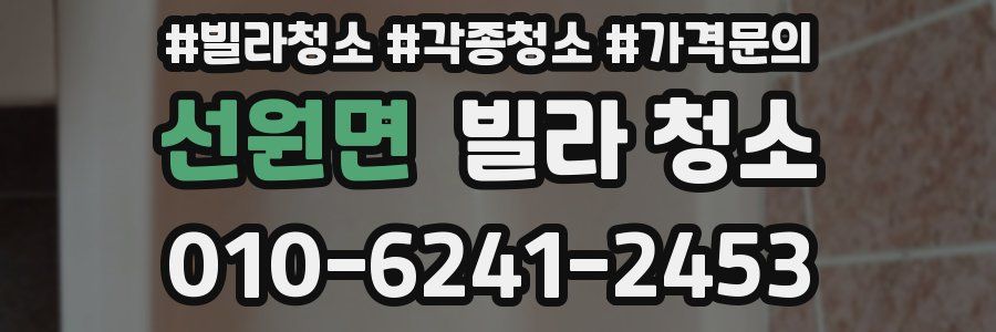 선원면 빌라 청소