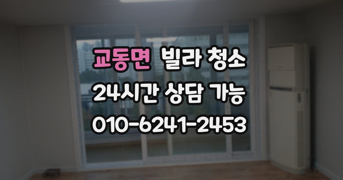 교동면 빌라 청소