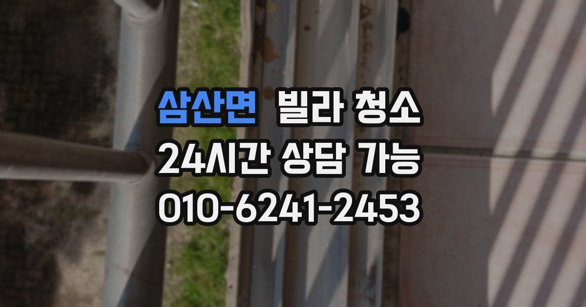 삼산면 빌라 청소