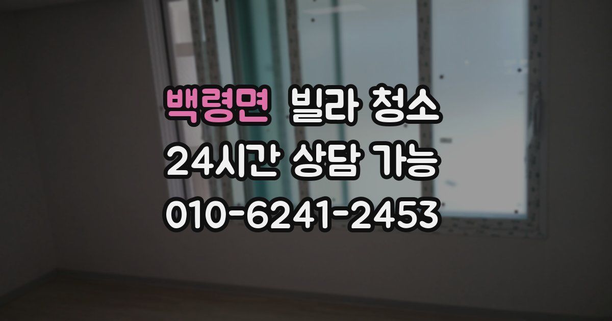 백령면 빌라 청소