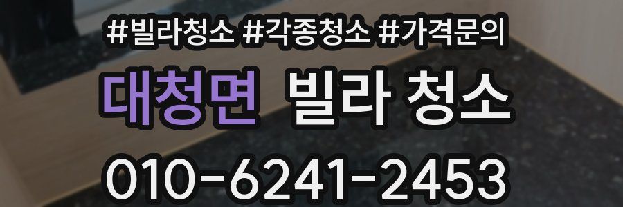 대청면 빌라 청소