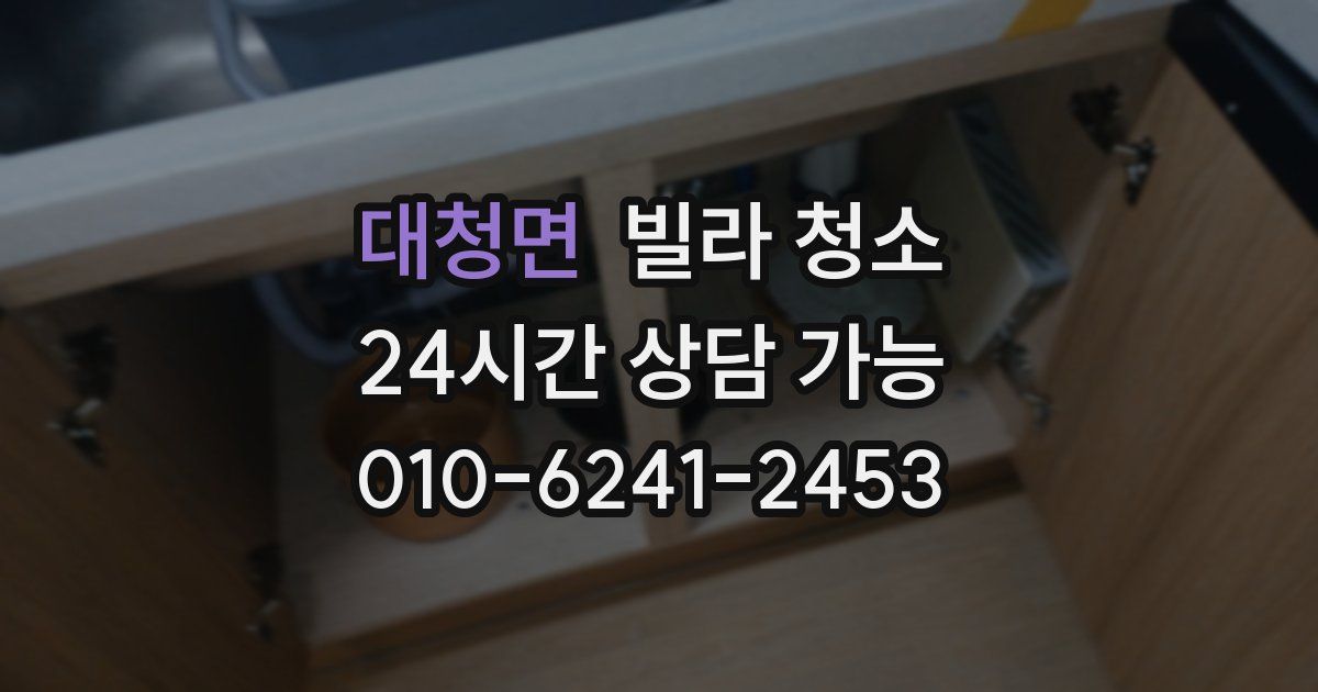 대청면 빌라 청소
