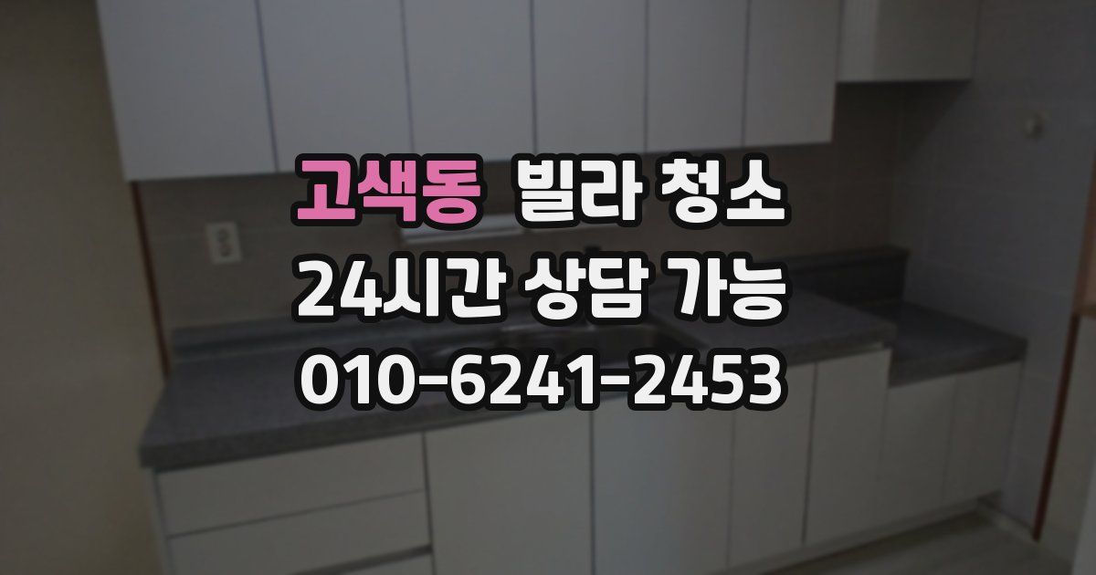 고색동 빌라 청소