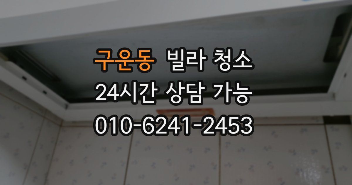 구운동 빌라 청소