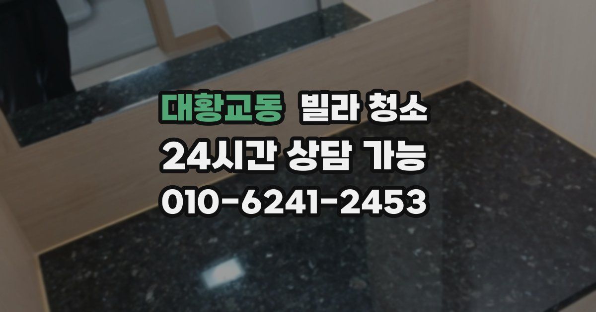 대황교동 빌라 청소