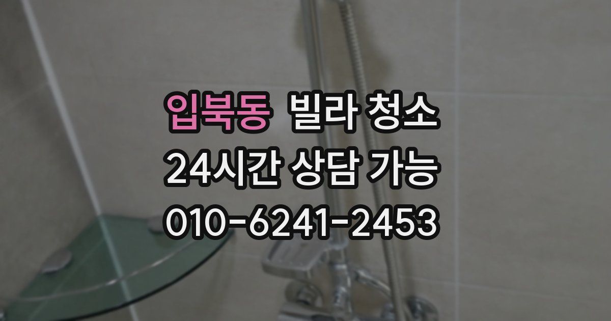 입북동 빌라 청소