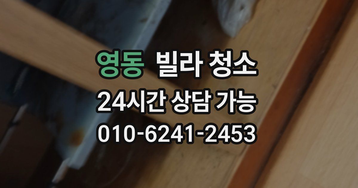 영동 빌라 청소