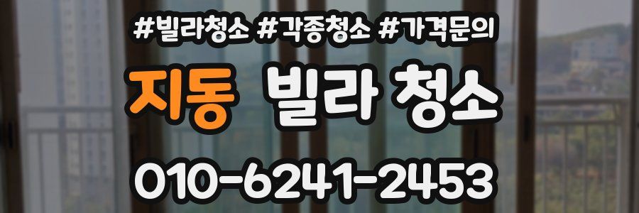 지동 빌라 청소