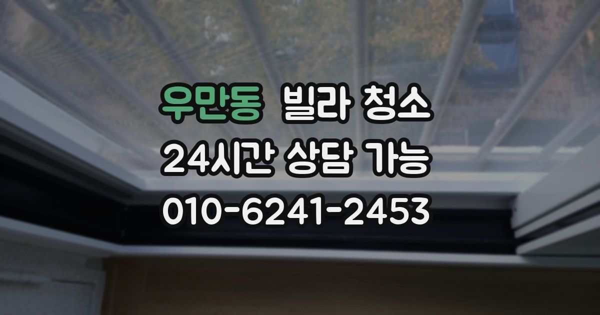 우만동 빌라 청소