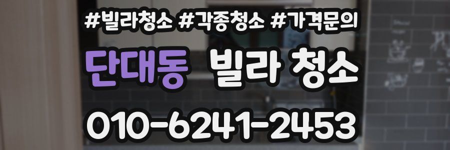 단대동 빌라 청소