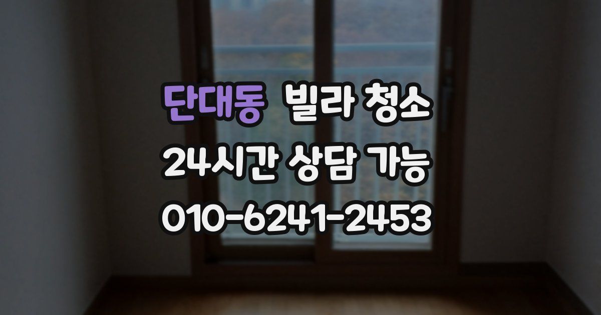 단대동 빌라 청소