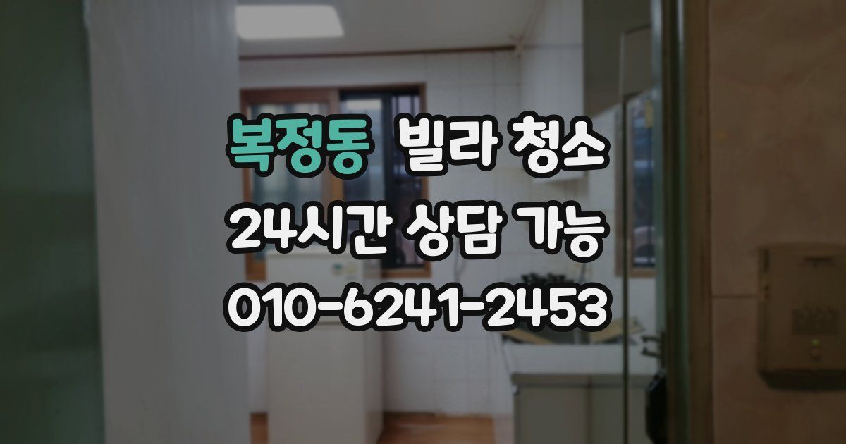 복정동 빌라 청소