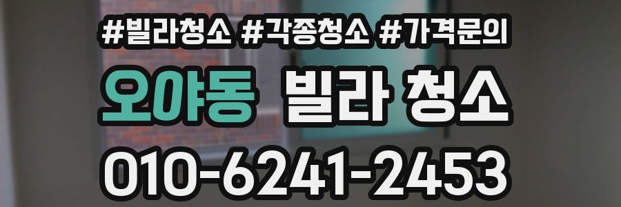 오야동 빌라 청소