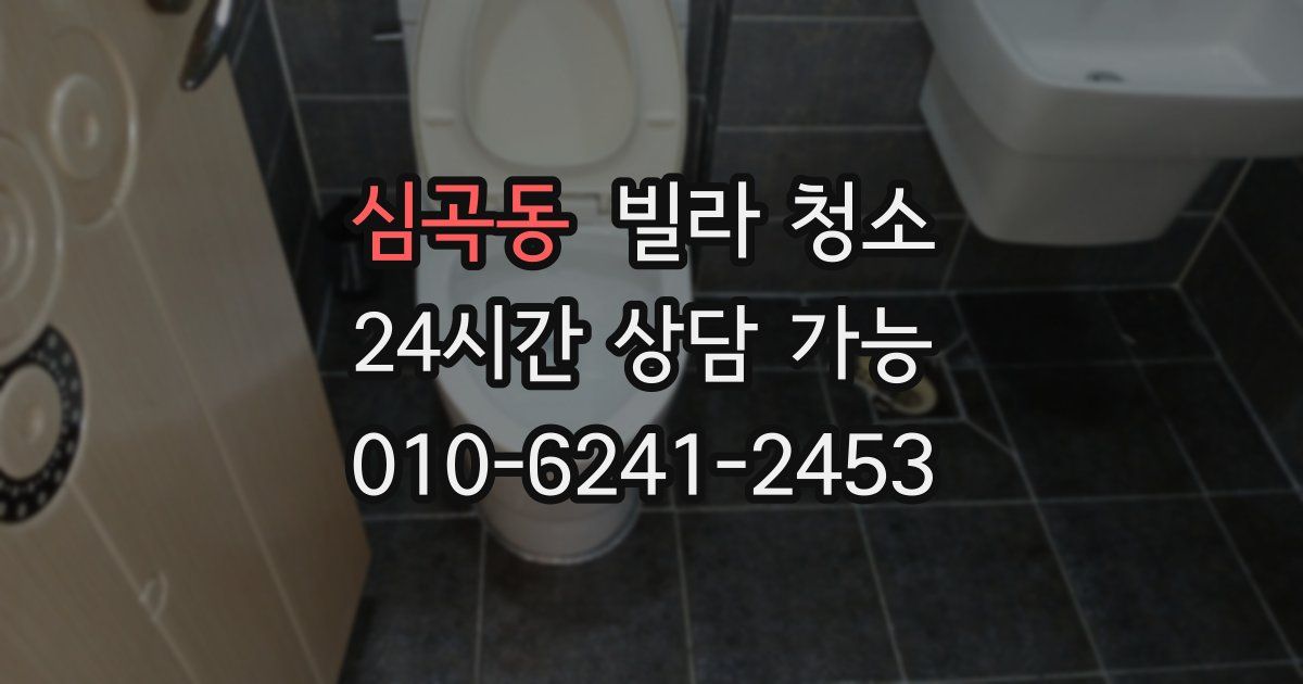 심곡동 빌라 청소