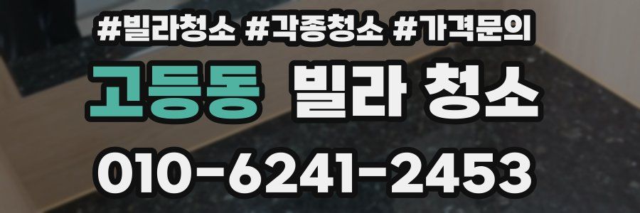 고등동 빌라 청소